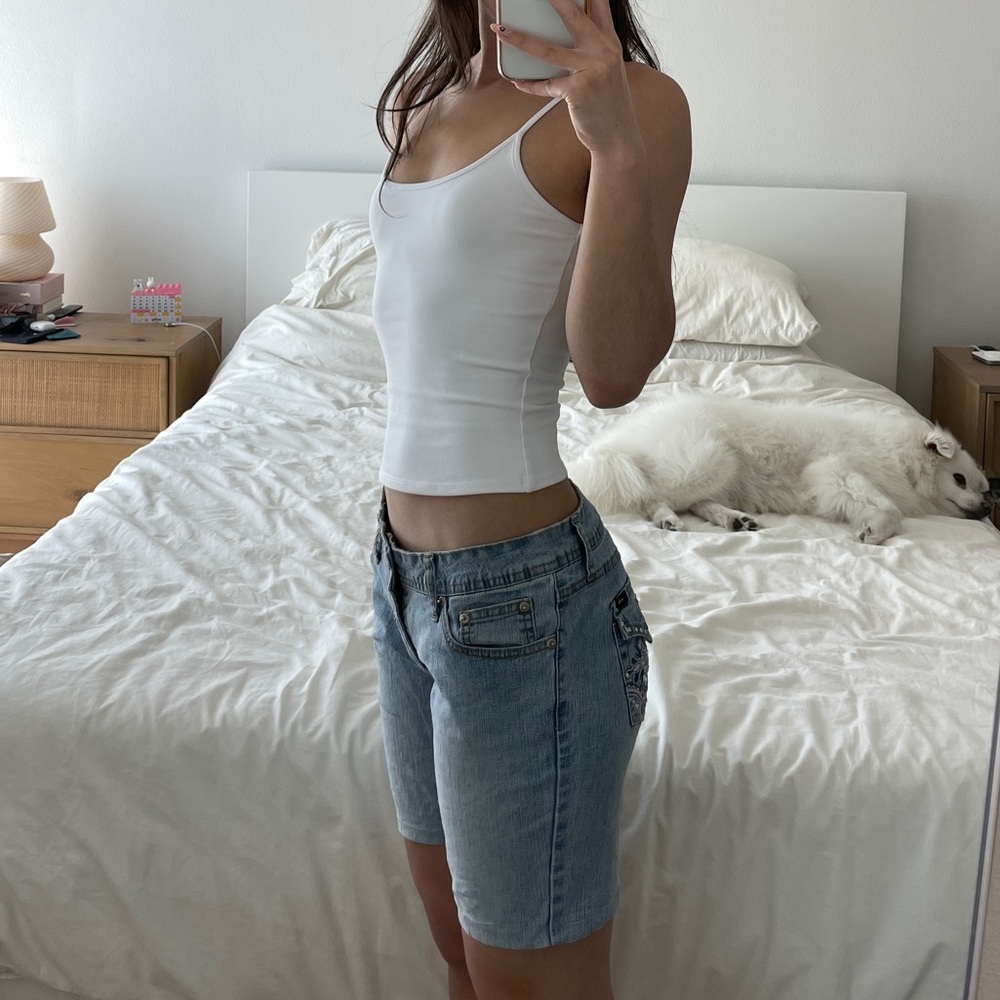 Angels long denim shorts